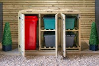Wheelie Bin Enclosure For One Standard 240 ltr Wheelie Bins and 4 Recycling Boxes