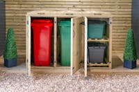 Wheelie Bin Enclosure For Two Standard 240 ltr Wheelie Bins and 2 Recycling Boxes