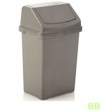 50Ltr Silver Swing Bin