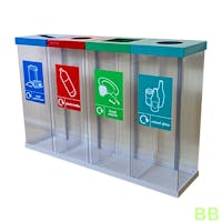 Transparent Recycling Box 60 Ltr - Quad