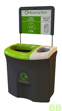 HiStyle 110Ltr Double Bin with Mixed Recycling and General Waste Lid