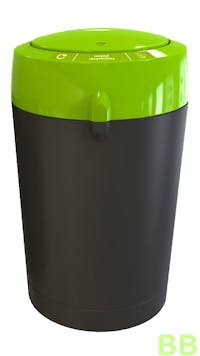 HiStyle 135Ltr Round Bin with Green Recycling Lid