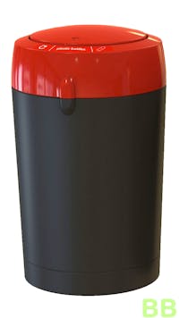 HiStyle 135Ltr Round Bin with Red Recycling Lid