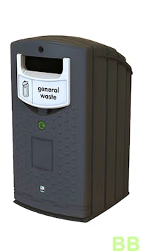 HiStyle 240 Enviro With White General Waste Aperture - Black Body