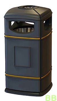 Traditional Square Hood 110 Ltr Litter Bin