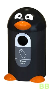 Penguin Style 55ltr Cans Recycling School Bin