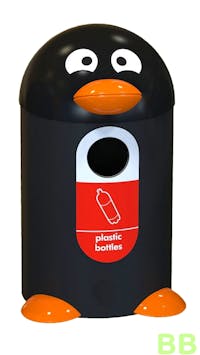 Penguin Style 55ltr Plastic Recycling School Bin