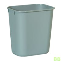 Rubbermaid 13 Ltr Grey Rectangular Wastebasket