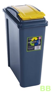 25Ltr Slimbin with Graphite Base and Yellow Lid