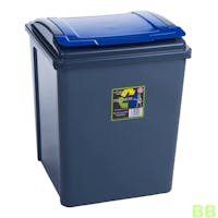 50Ltr Slimbin with Graphite Base and Blue Lid