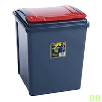 50Ltr Slimbin with Graphite Base and Red Lid