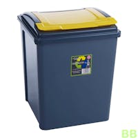 50Ltr Slimbin with Graphite Base and Yellow Lid