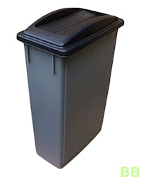 SlimBin Grey 87ltr Bin w/ Black Flap Lid
