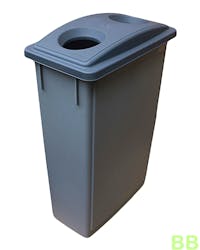 SlimBin Grey 87ltr Bin w/ Grey Round Holes Cans Lid