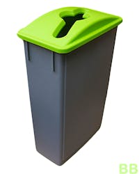 SlimBin Grey 87ltr Bin w/ Lime Green Mixed Recycling Lid
