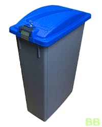 SlimBin Grey 87ltr Bin w/ Blue Security Lid