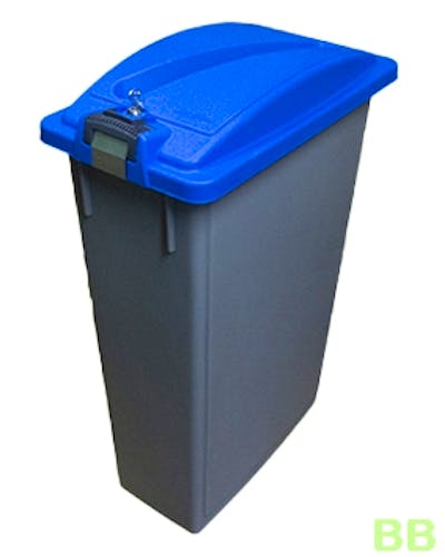 SlimBin Grey 87ltr Bin w/ Blue Security Lid