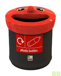 Smiley 41ltr Plastic Recycling School Bin