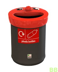 Smiley 52ltr Plastic Recycling School Bin