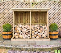 Superior Treated Redwood Double Log Store