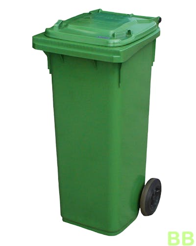 Green 140 ltr Wheelie Bin