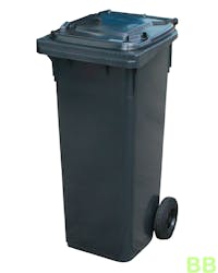 Grey 140 ltr Wheelie Bin