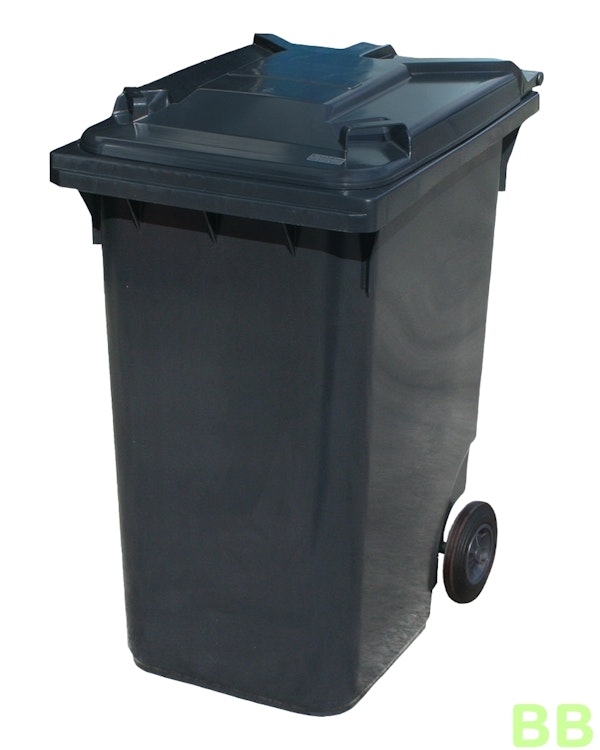 Grey 360L Wheelie Bin | BritishBins