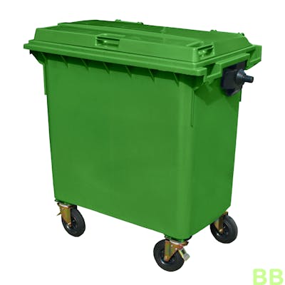 Green 770 ltr Wheelie Bin