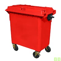 Red 770 ltr Wheelie Bin