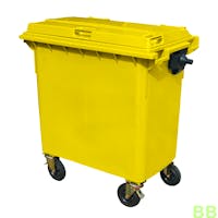 Yellow 770 ltr Wheelie Bin