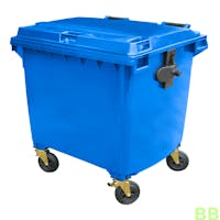 Blue 1100 ltr 4 Wheel Wheelie Bin