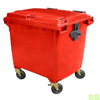 Red 1100 ltr 4 Wheel Wheelie Bin