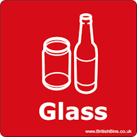 WRAP Vinyl SlimBin Sticker for Glass Recycling