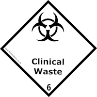 WRAP Vinyl Sticker for Clinical Waste