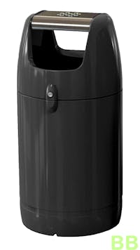 Duchy Round Hooded 130 Ltr Litter Bin with Ballast