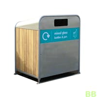 Metal Wheelie Bin Enclosure For One 1100ltr Wheelie Bin