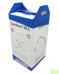 BritishBins Sanibox High for Clinical Waste 50ltr - Blue  (Pack of 10)