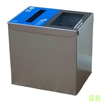 Dual Mini Recycling Waste Metal Bin - 48ltr