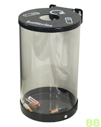 5Ltr Battery Recycling Metal Bin - Black