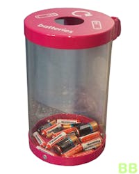 5Ltr Battery Recycling Metal Bin - Magenta