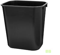 Rubbermaid 13Ltr Black Rectangular Wastebasket