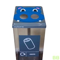 Transparent Animal Recycling Box 60Ltr - Cans
