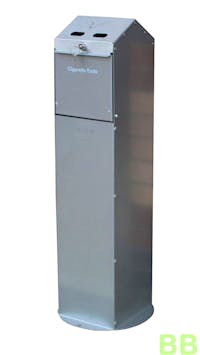 Silver Floor Mounted Ashtray Bin -  1.5 litres
