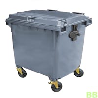 Light Grey 1100 ltr Wheelie Bin