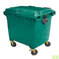 Moss Green 1100 ltr 4 Wheel Wheelie Bin