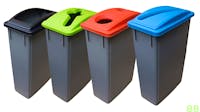 87ltr SlimBin 4 Waste Stream Recycling Station - General Waste/Mixed/Glass/Paper
