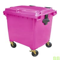 Pink 1100 ltr 4 Wheel Wheelie Bin