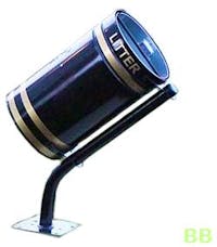 40ltr Post Mounted Tilted Bin - for Dog Waste