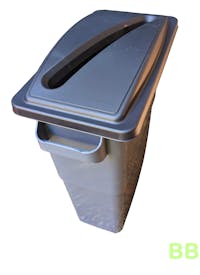 SlimBin Grey 87ltr Bin w/ Black Paper Lid