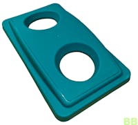 SlimBin Lid Light Aqua Glass Waste